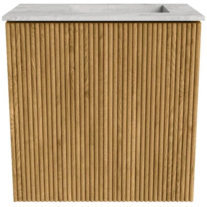 Mondiaz Joya DLux 40cm toiletmeubel oak met wastafel faye rechts zonder kraangat glace