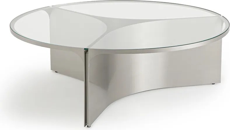 Salontafel in glas en metaal, groot model, Gira