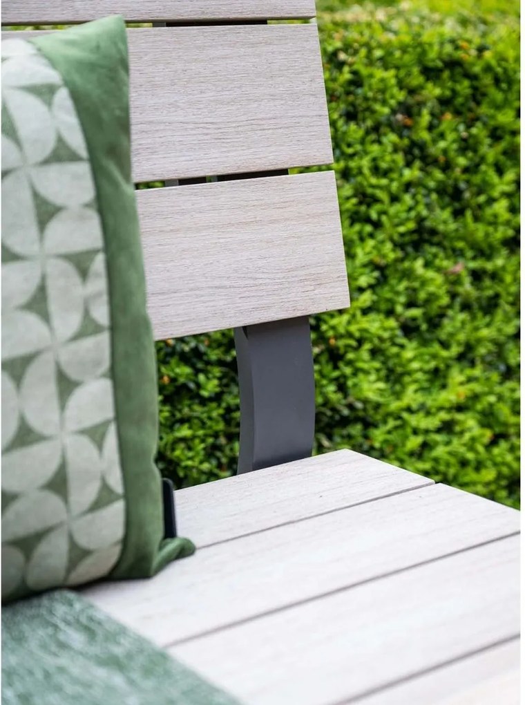 Garden Impressions Ellen parkbank donker grijs - light teak Vironwood