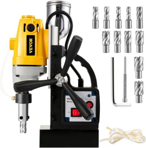 VEVOR SDT MD40 magnetische boor met 13-delige 1 inch HSS ringfreesset