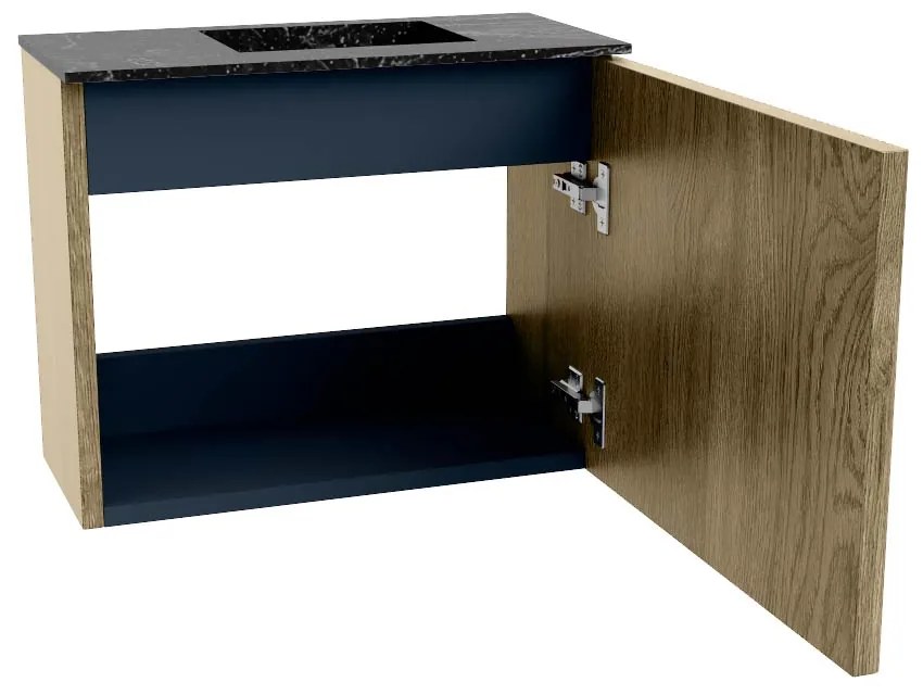 Mondiaz Joya DLux 50cm toiletmeubel dusk met wastafel faye rechts 1 kraangat lava