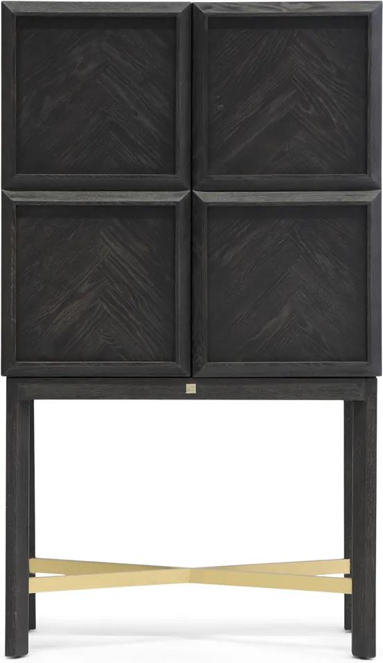 Rivièra Maison - Belmont Bar Cabinet HL-1385-2-NK XSX - Kleur: zwart