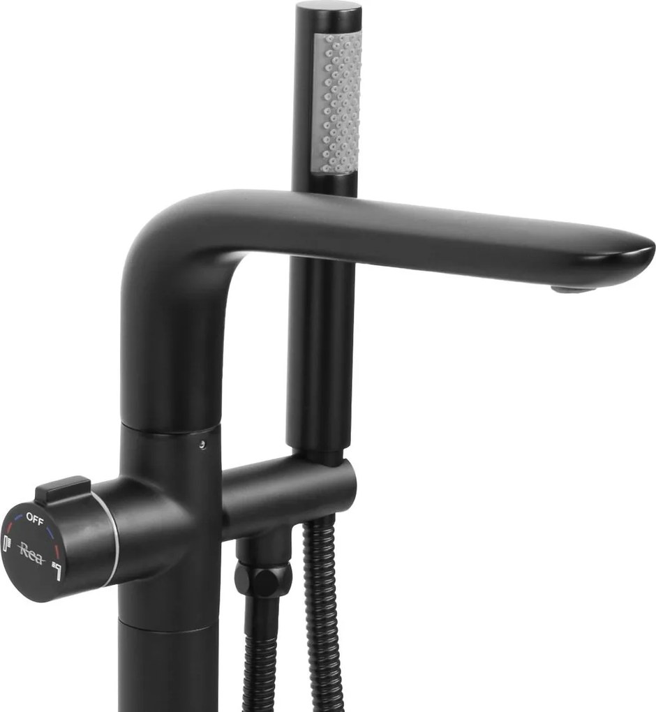 Vloeren badmengkraan Rea Clark Black