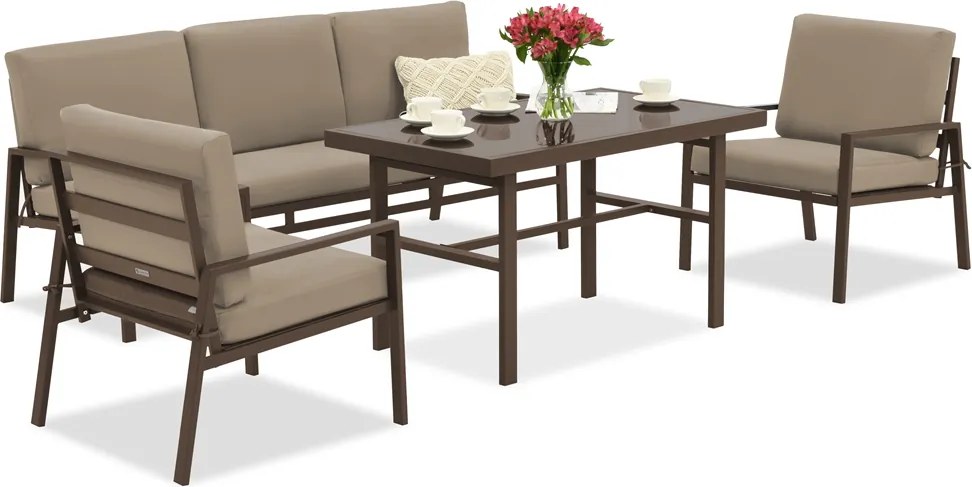 Vigo Apetito 5 bruin Garden Point tuinmeubelset