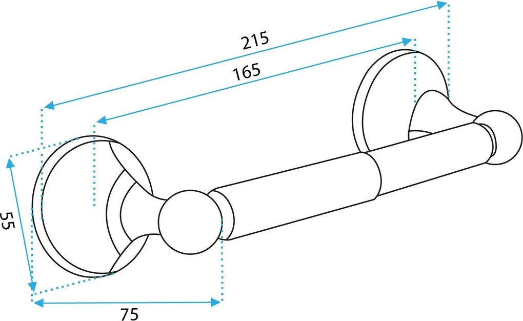 Toiletpapierhouder Black 332869A RETRO