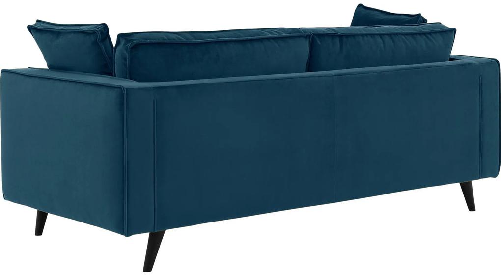 Goossens Bank Suite blauw, stof, 3-zits, elegant chic