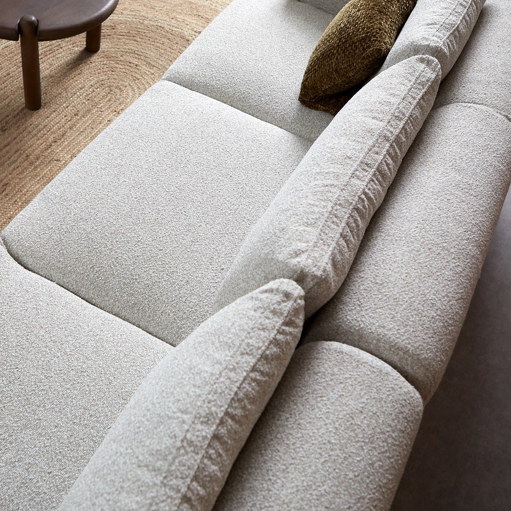 Beige Designbank Hoek Rechts