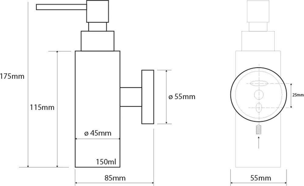 Sapho X-Steel zeeppompje RVS geborsteld