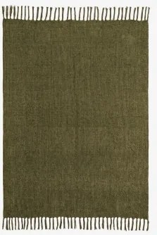 Plaid De Chenille Maidina Groen – Intens Olijf & 140 X 200 Cm - Sklum