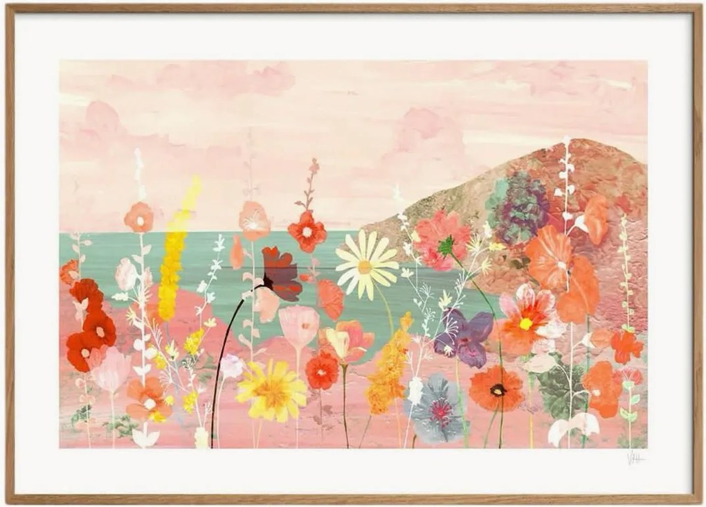 Ingelijste digitale print Flowerscape