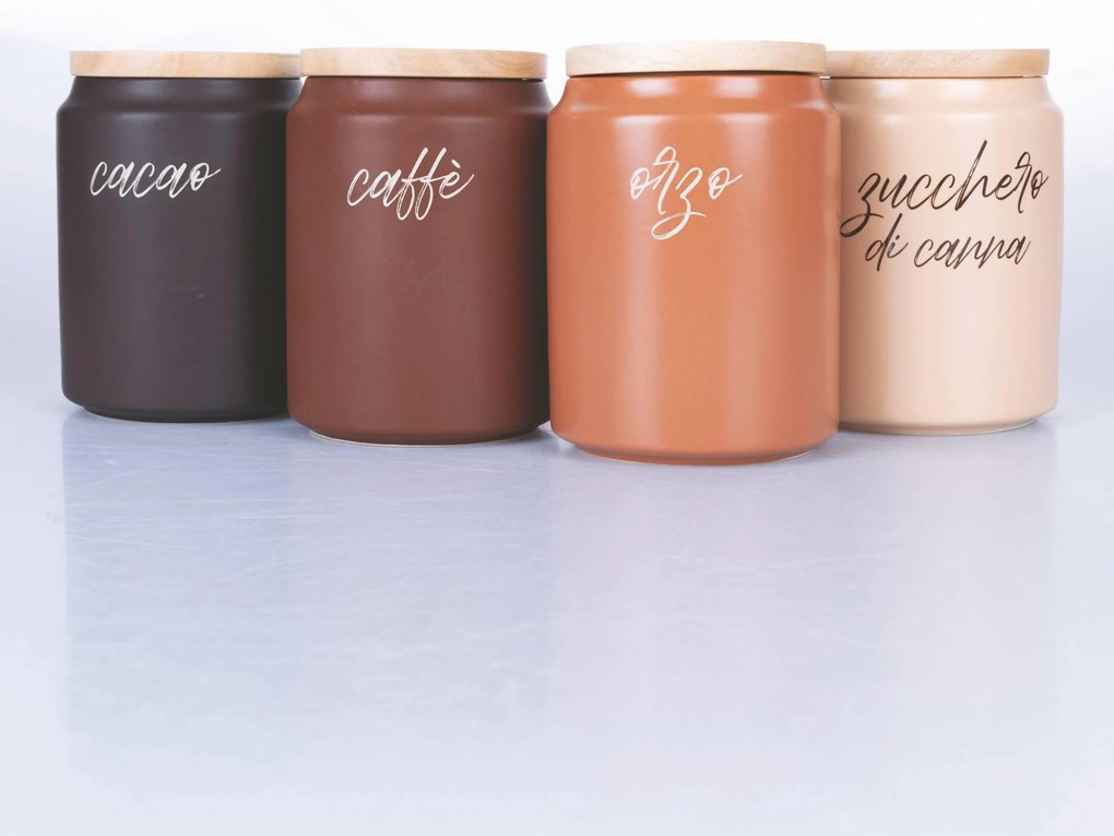 Set van 4 potten Shades of Chocolate | Villa D'Este Home Tivoli