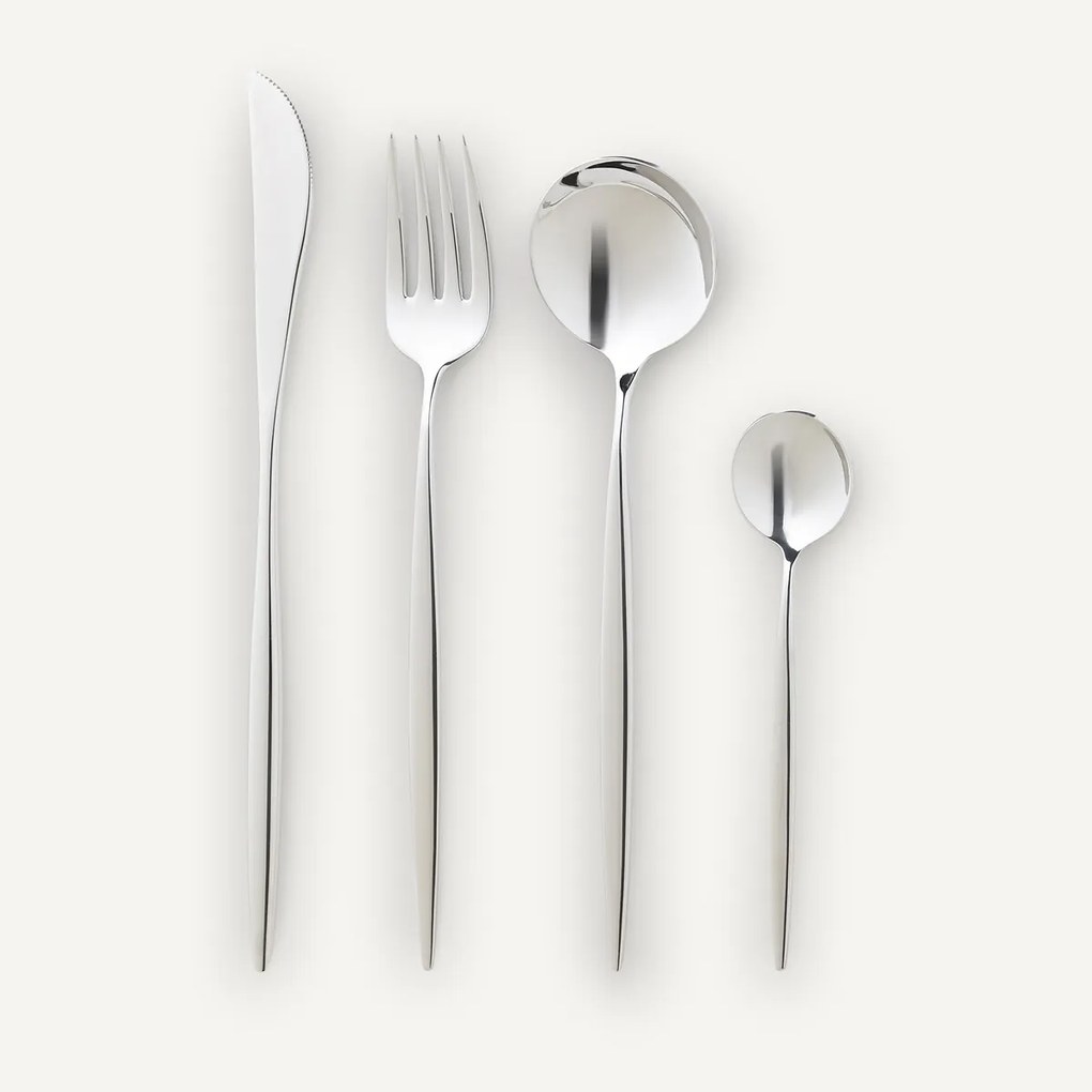16-delig bestek in inox, Nagi