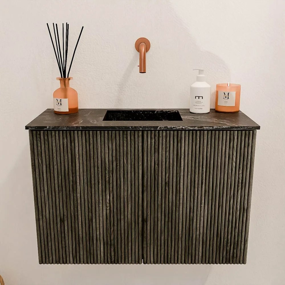 Mondiaz Joya DLux 60cm toiletmeubel shadow met wastafel faye midden zonder kraangat lava