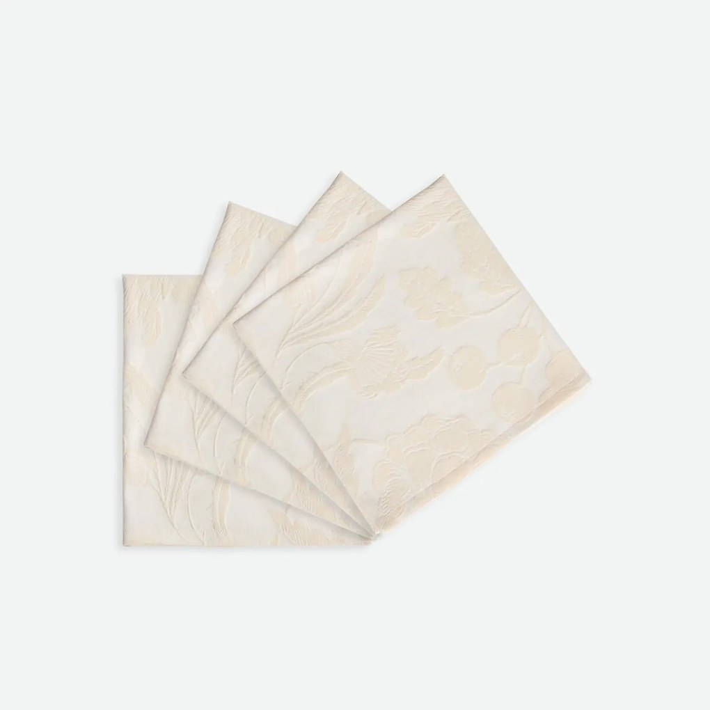 Set van 4 servetten van jacquard katoen, LINDA