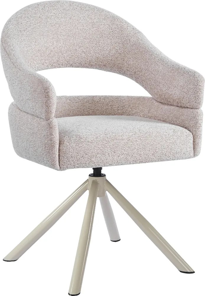 Eetkamerstoel Met Open Rug Beige Beige