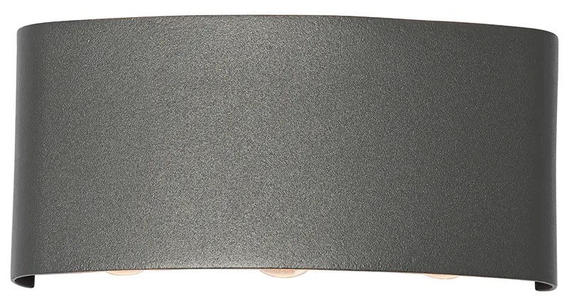 Buiten wandlamp donkergrijs incl. LED 6-lichts IP54 - Silly