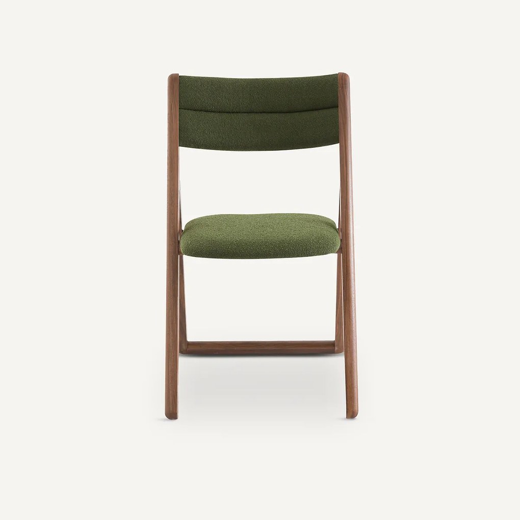 Camminata klapstoel van walnotenhout, ontwerp Emmanuel Gallina