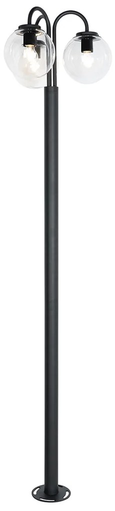 Lantaarn zwart met kunststof 200 cm 3-lichts IP44 - Sfera
