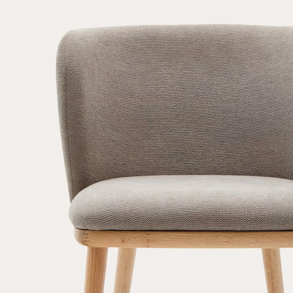 Kave Home Ciselia Wood Bruine Eetkamerstoel Met Houten Poten
