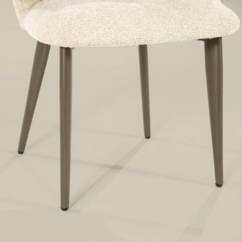 Eleonora Mateo Bruin Potige Eetstoel Beige