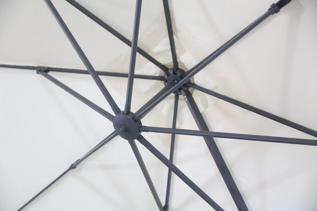 Zweefparasol  3x3m S1 (excl. voet) Taupe-naturel-bruin Camello Diego