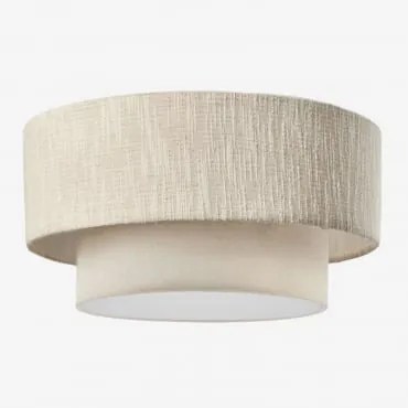 Lumira Plafondlamp Ø40 Cm & Gardenia Wit - Beige – Linnen - Sklum
