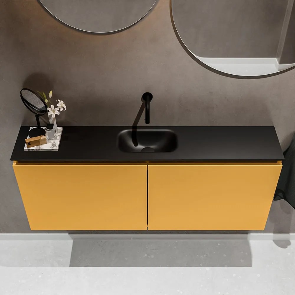 Mondiaz Ture 120cm toiletmeubel ocher met wastafel urban midden geen kraangat