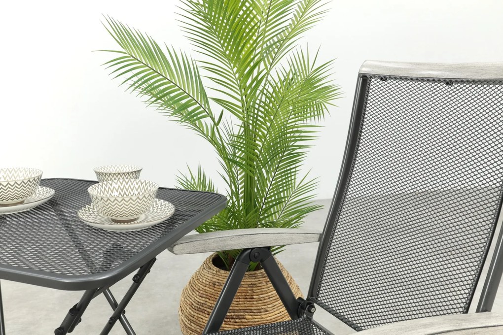 Royal Garden Balero inklapbare balkonset 3-delig strekmetaal 60x60 cm.