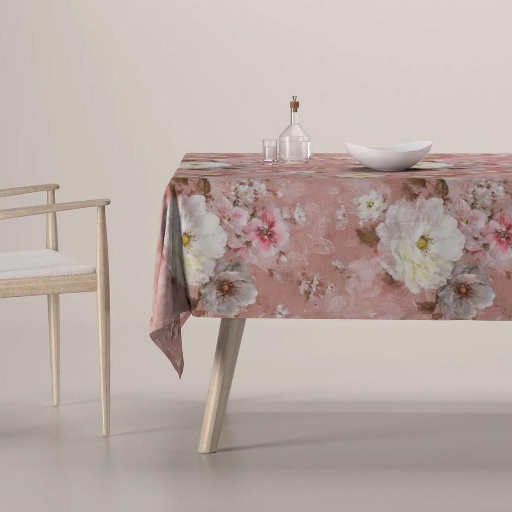 Dekoria Rechthoekig tafelkleed, roze, 130 x 130 cm