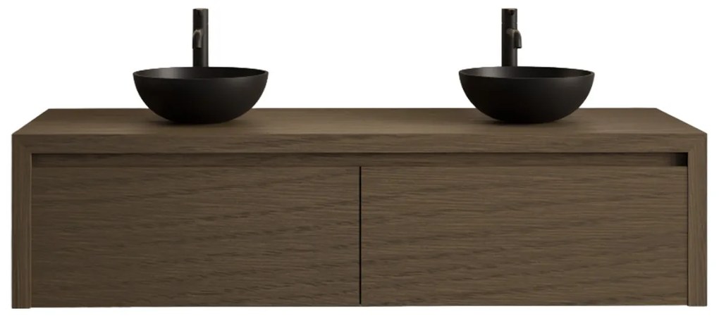 Gliss Design Ares badmeubel 140cm 2 lades ash gray zonder waskom