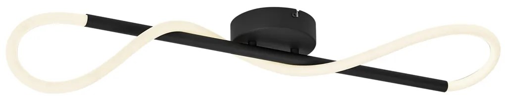 Moderne plafondlamp zwart incl. LED 3-staps dimbaar - Keri