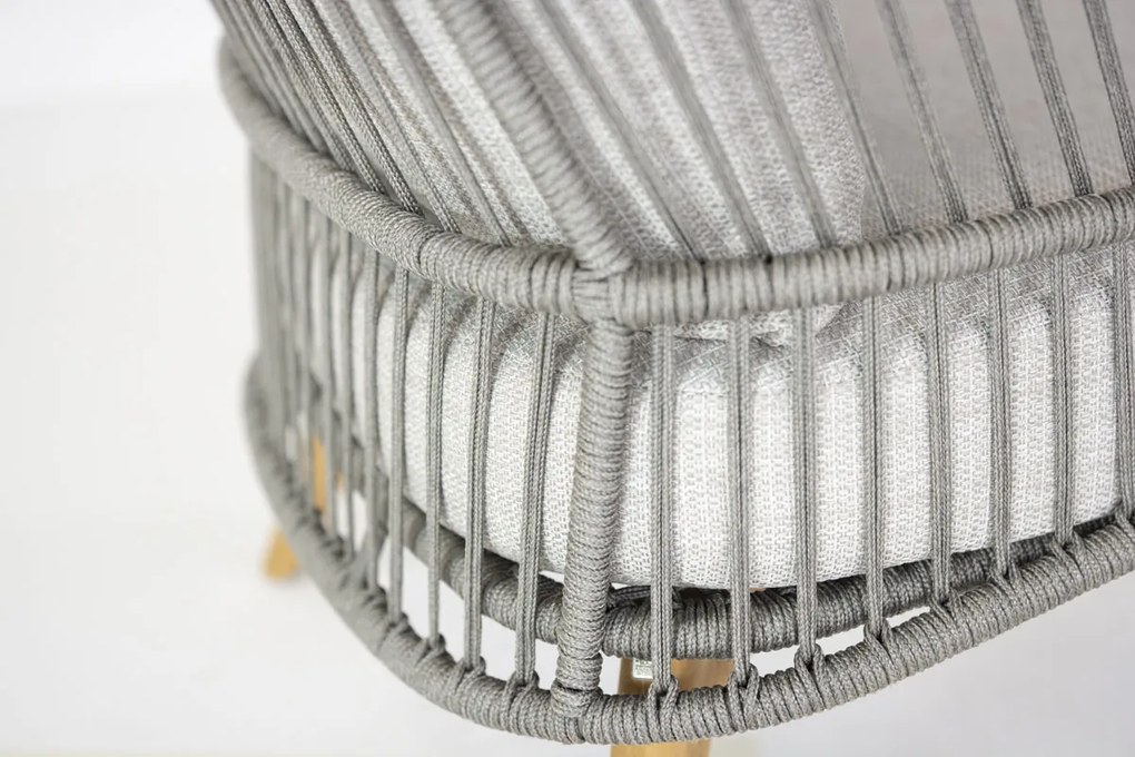 4 Seasons Outdoor Ancora loungestoel Teak Silver Grey SALE Tuinstoel   antraciet weerbestendig