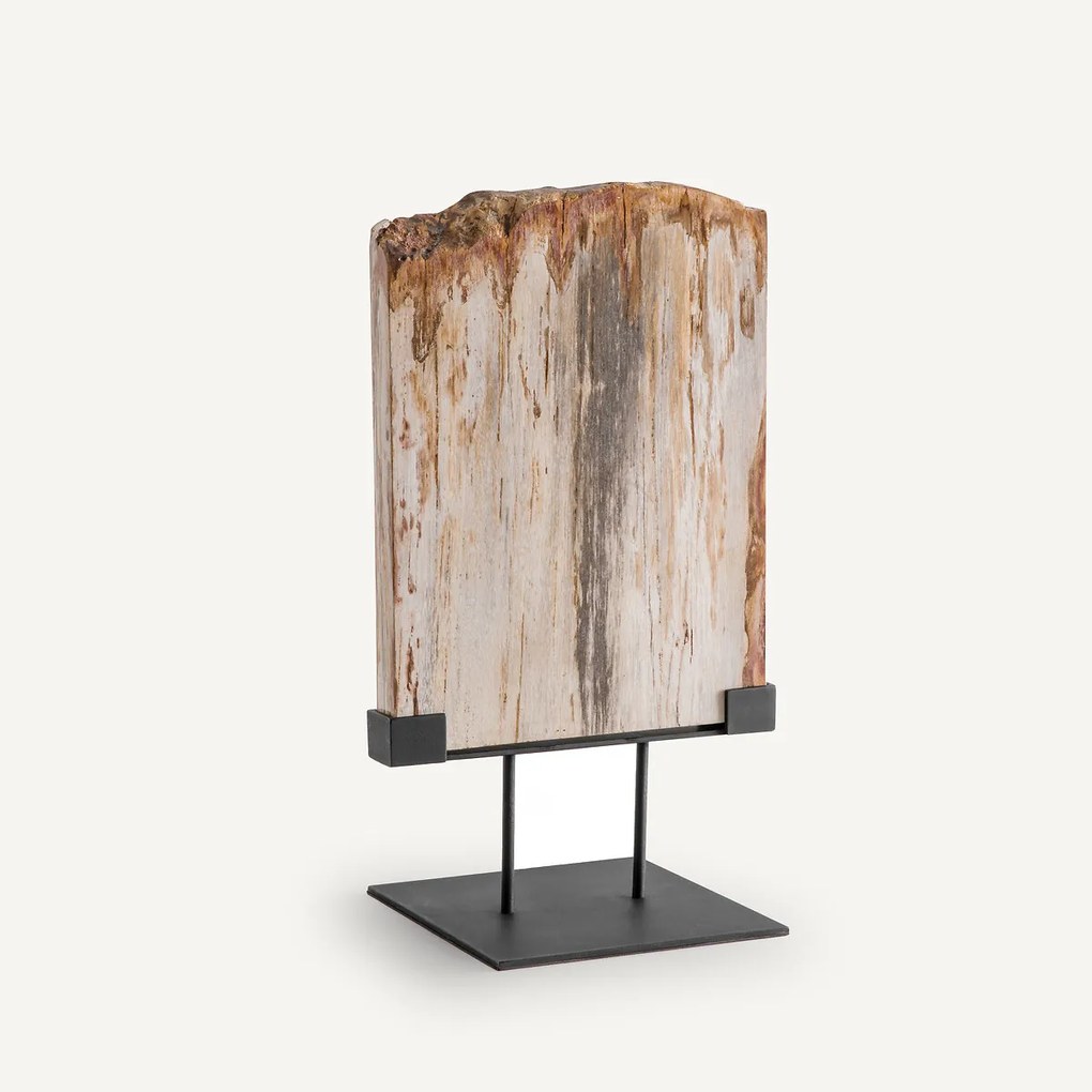 Decoratie in versteend hout op een sokkel, Kayu