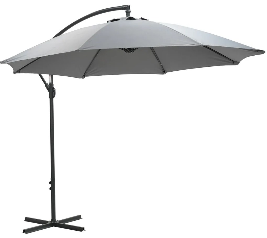 Garden Impressions Athene zweefparasol Ø300 cm - licht grijs
