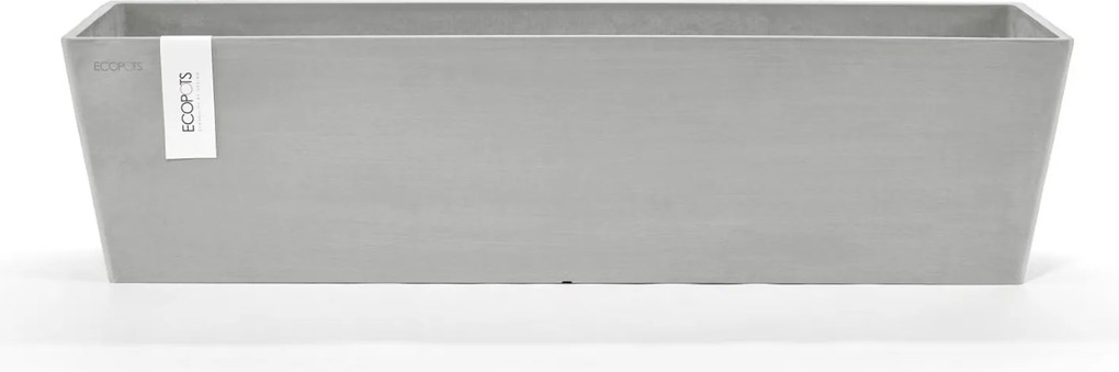 Ecopots bloempot Bruges 80 - Rechthoekig - White Grey - 80,8cm x 20cm x H20,3cm