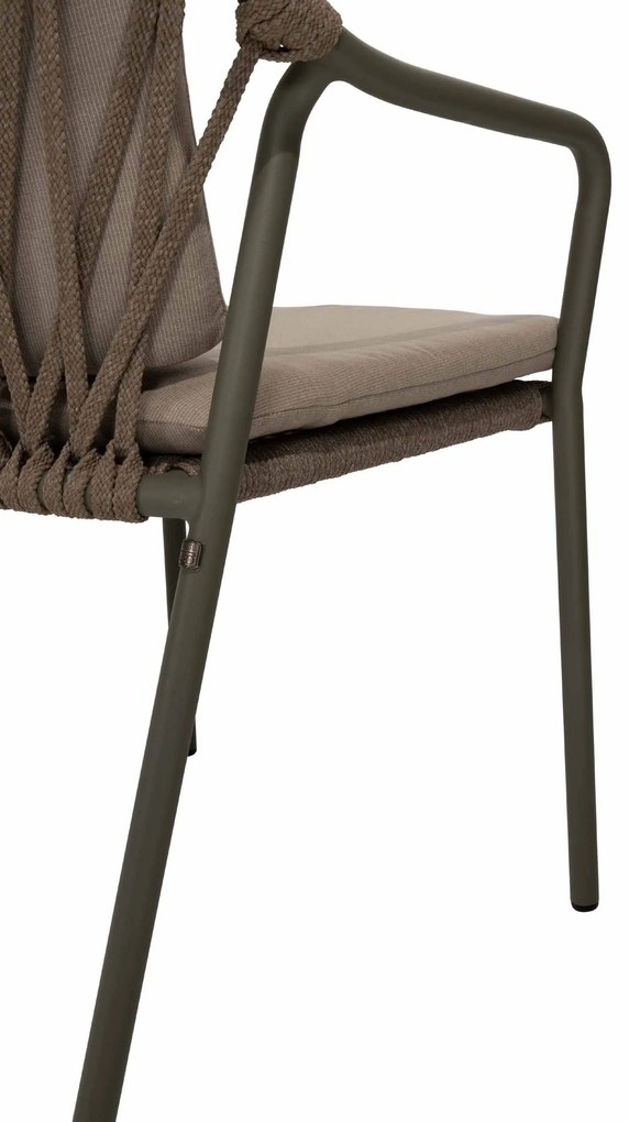 Taste by 4 Seasons Manitoba stapelbare tuinstoel olijfgroen SALE  Tuinstoel    taupe weerbestendig