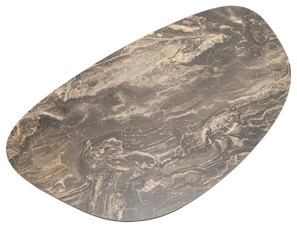 Organische Salontafel Keramiek - 150 X 86cm.