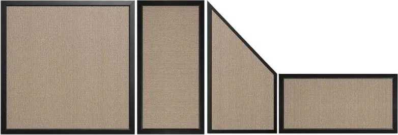 Schutting Sereno Textileen Sahara Weave - Zwart aluminium kader (180 x 180 cm)
