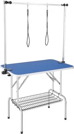 VEVOR Trimtafel 1060x616x1701mm Scheertafel Roestvrijstalen Honden Trimtafel 150kg Laadvermogen Kaptafel Hond Opvouwbare Trimtafel voor Huisdieren 914.4x609.6mm Tafelblad Ideaal voor Baden Trimmen Drogen Borstelen