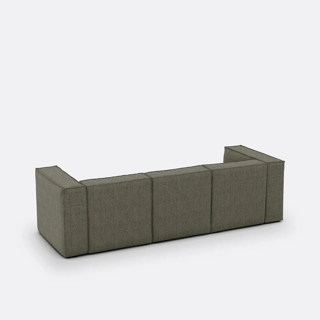 Modulaire bank, 3-zit, getextureerde stof, Seven