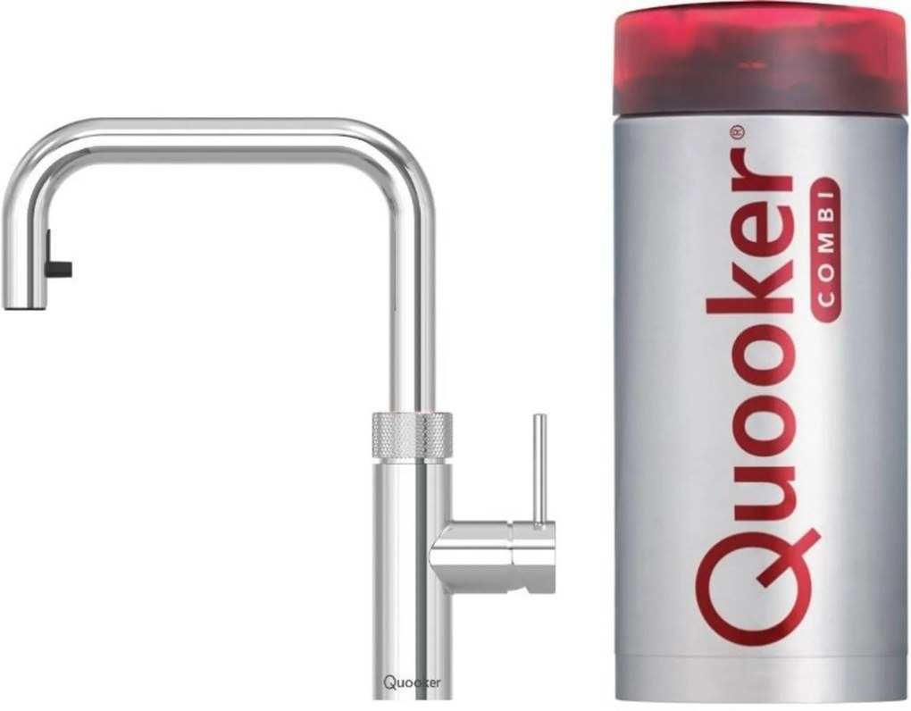 Quooker Flex Square met COMBI boiler 3-in-1 kokendwaterkraan chroom