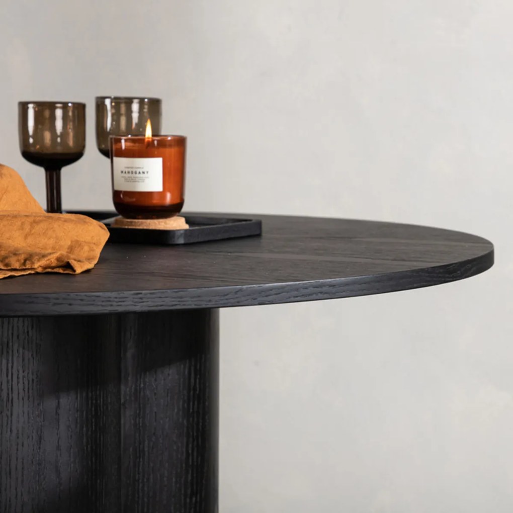 Design Eettafel Zwart - 110 X 110cm.