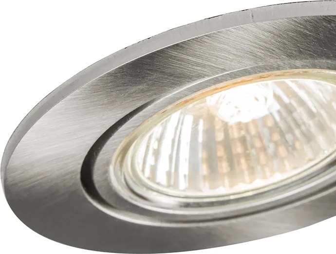 Smart inbouwspot staal kantelbaar incl. Wifi GU10 - Cisco