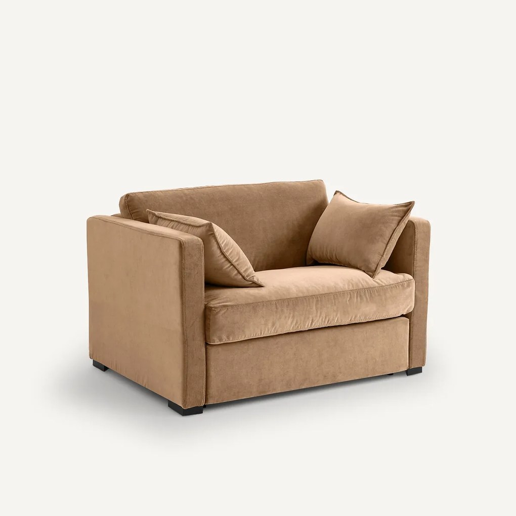 2-zitsbank, omvormbaar, in stonewashed fluweel, Neo Kinkajou