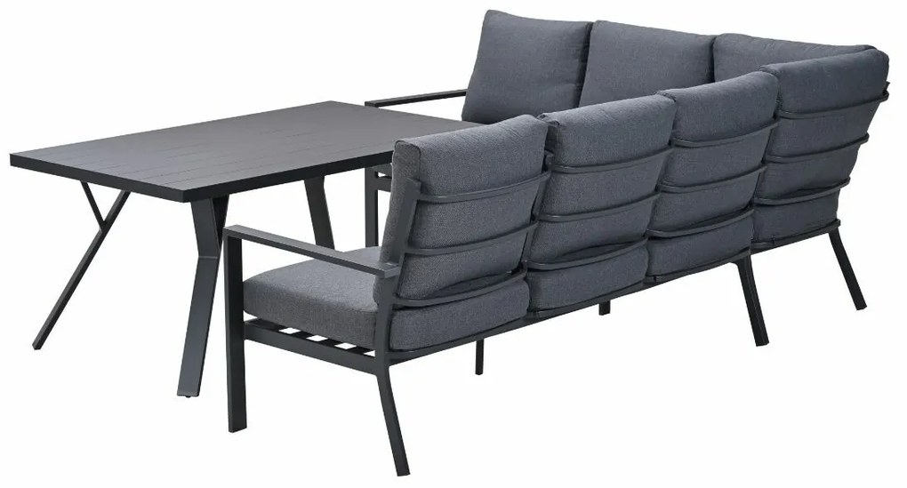 Garden Impressions Senja lounge dining set 3-delig links - mystic grey