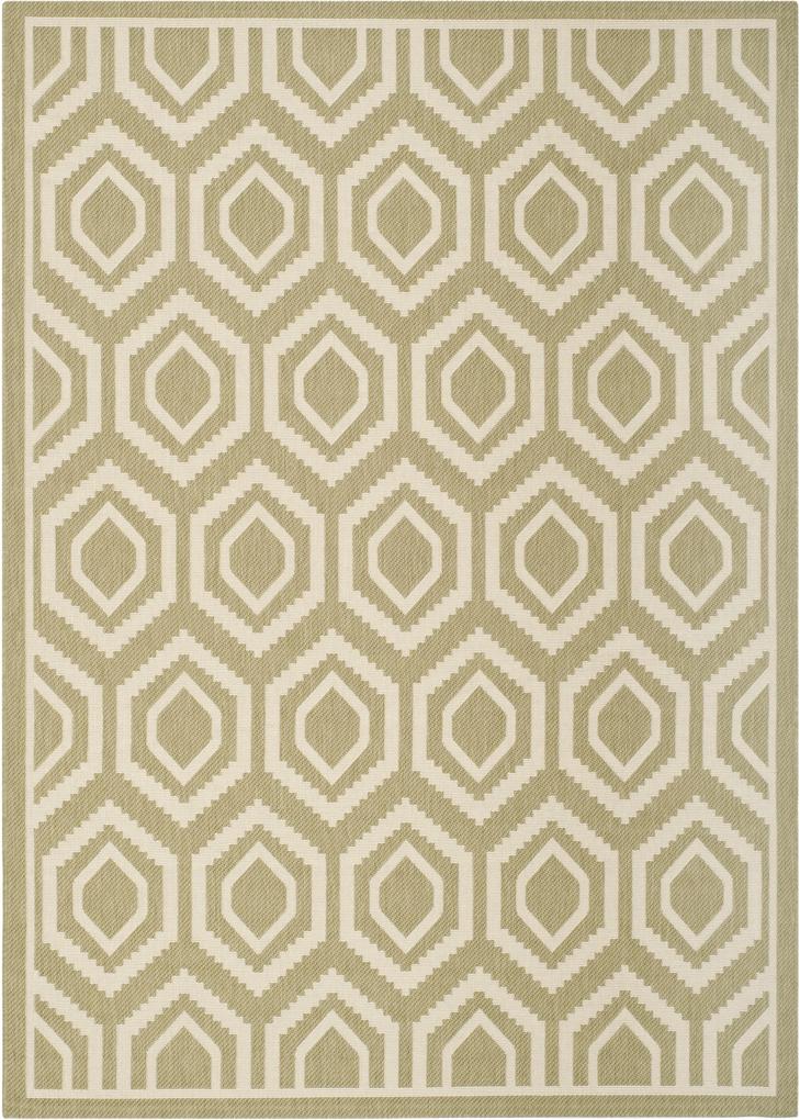 Safavieh | In- & outdoor vloerkleed Felix 160 x 230 cm groen, beige vloerkleden polypropyleen vloerkleden & woontextiel vloerkleden