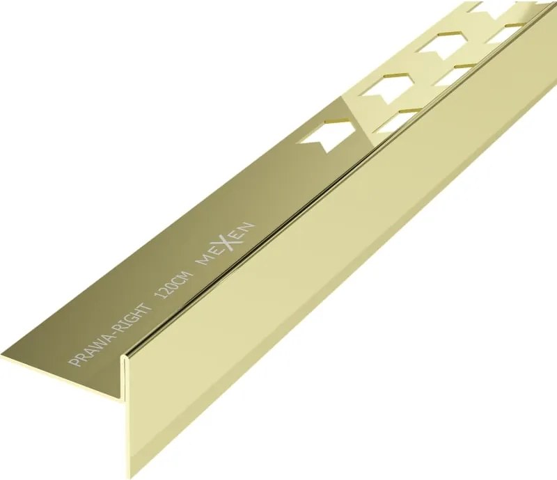 Mexen Line-B vloerafvoerafdeklijst 120 cm rechts, goud - 185001120R