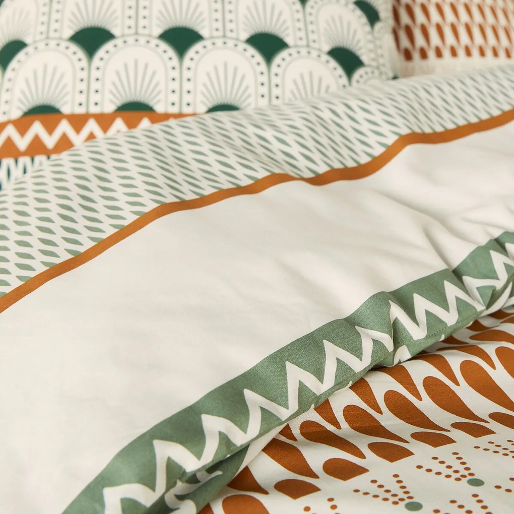 Bedset in katoen, rechthoekig kussensloop, Lilia