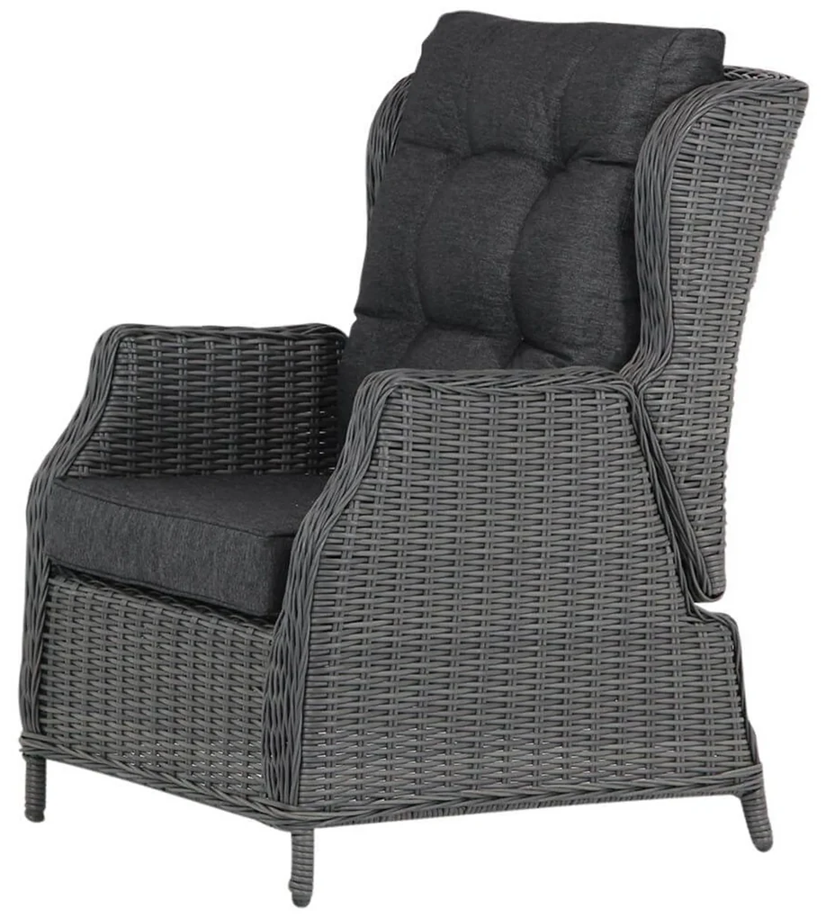 Bistroset 2 personen Wicker Zwart Garden Collections Chicago
