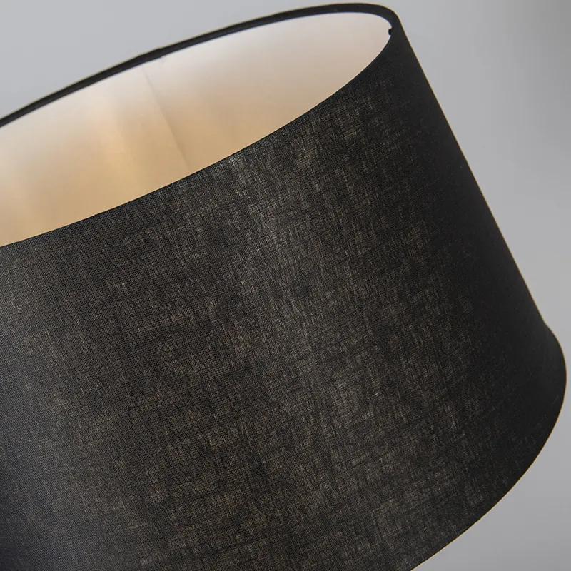 Tafellamp koper met kap zwart 35 cm verstelbaar - Parte Modern E27 rond Binnenverlichting Lamp